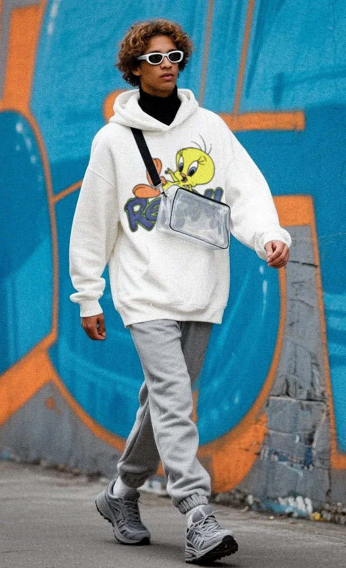 #SA99 SAINT Hooded Sweatshirt P180 Color: White Size: S-XL
